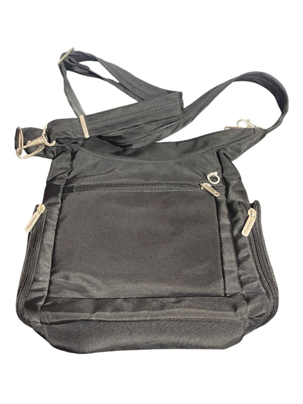 Travelon Black Anti Theft Messenger Crossbody Bag Purse Travel Organizer 11x9x3